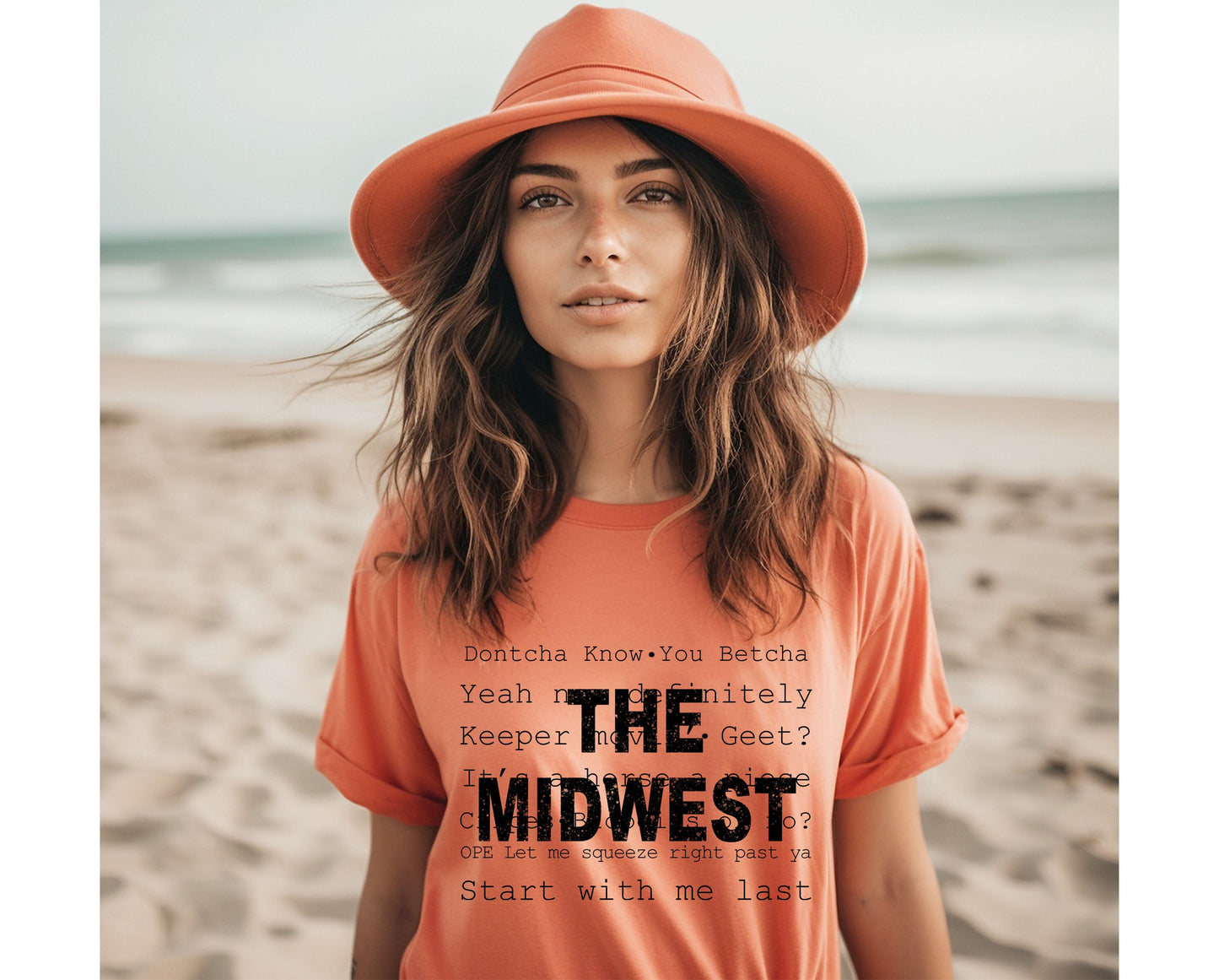 Wholesale The Midwest Graphic Tee - Coral