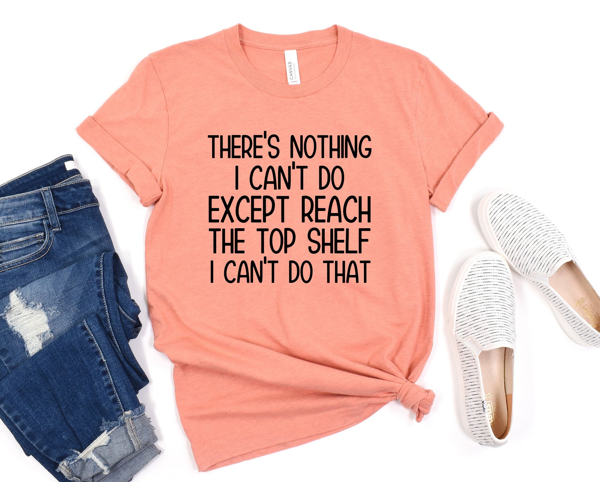 Wholesale There's Nothing I Can't Do Graphic Tee - Heather Sunset