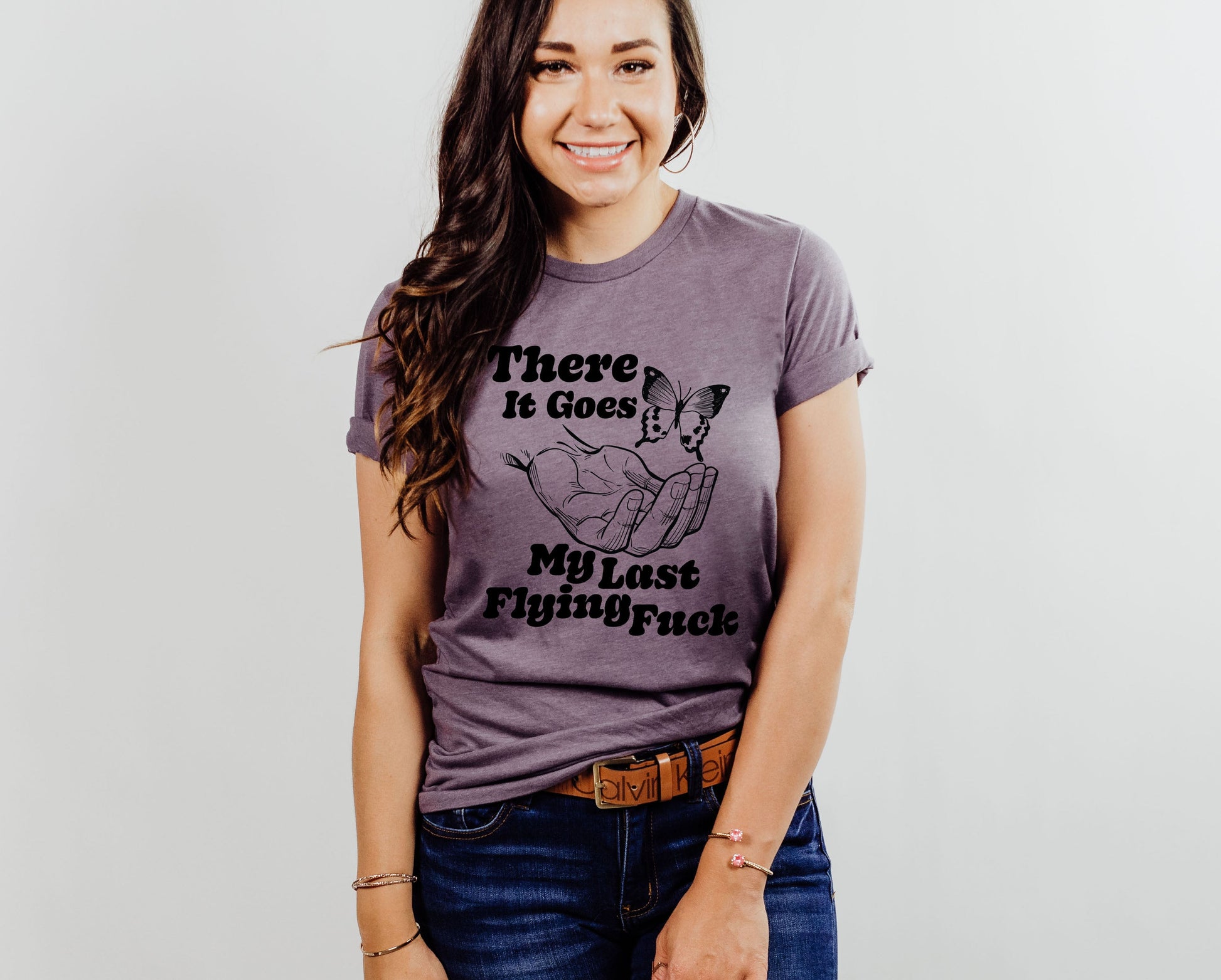 Wholesale There it Goes Graphic Tee - Purple