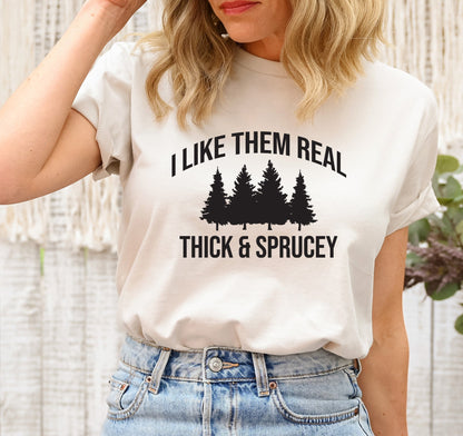 Wholesale Thick & Sprucey Graphic Tee - Heathered Sand