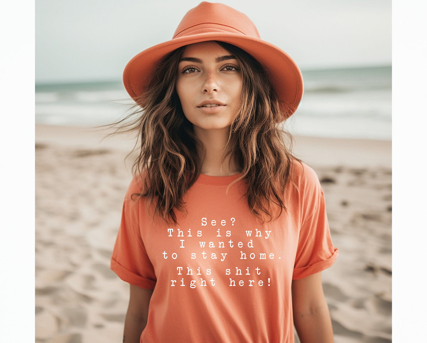 Wholesale This is Why Graphic Tee - Coral