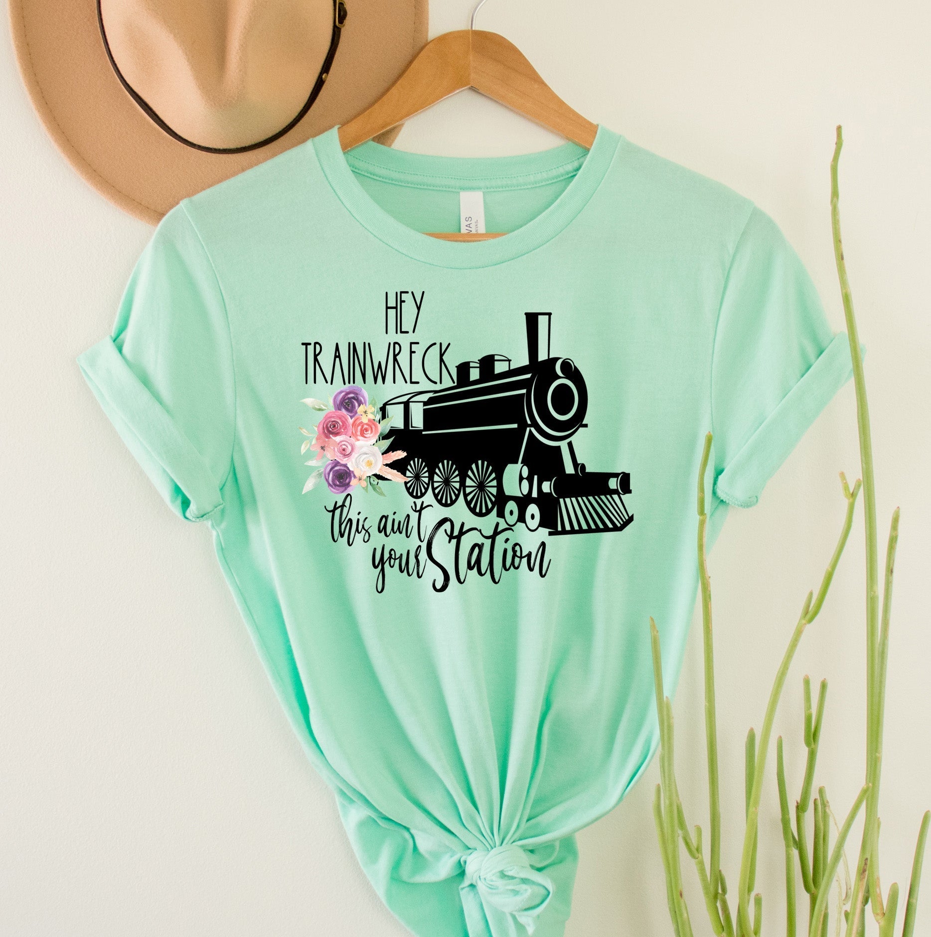 Wholesale Train Wreck Graphic Tee - Black