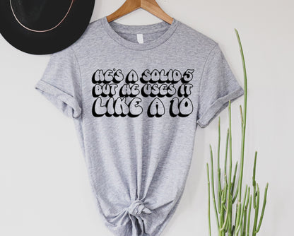 Wholesale Uses it Like a 10 Graphic Tee - White