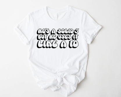 Wholesale Uses it Like a 10 Graphic Tee - Grey