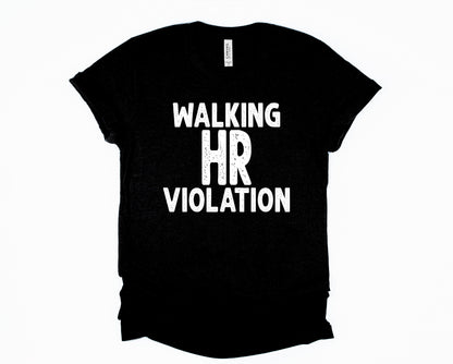 Wholesale Walking HR Violation Graphic Tee - Black