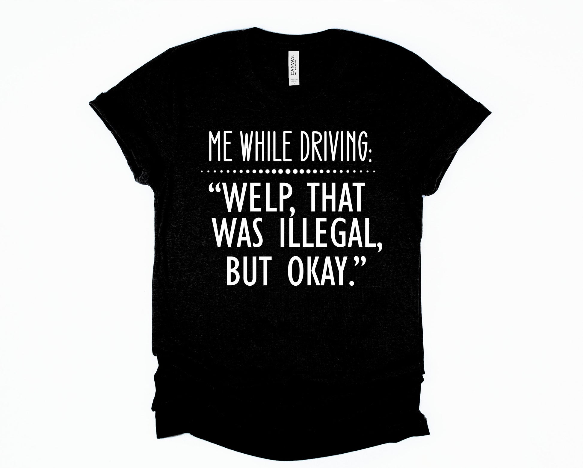 Wholesale Welp That Was Illegal Graphic Tee - Black