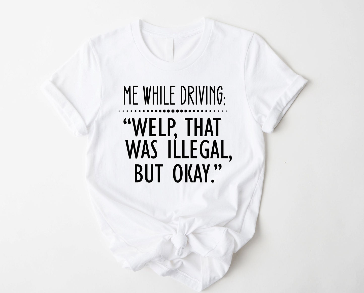 Wholesale Welp That Was Illegal Graphic Tee - Red