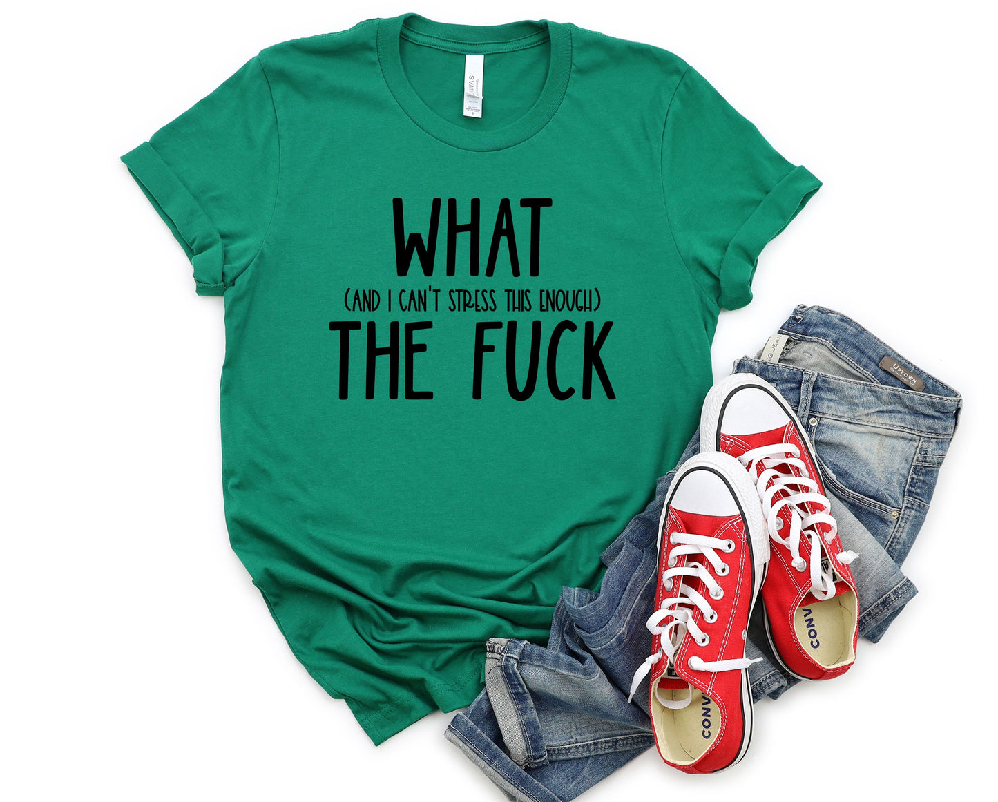 Wholesale What the Graphic Tee - Yellow