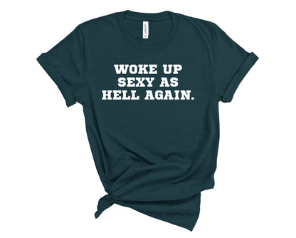 Wholesale Woke Up Sexy Graphic Tee - Olive