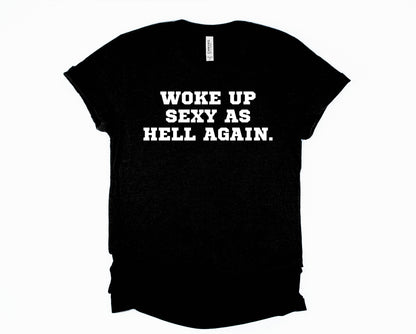 Wholesale Woke Up Sexy Graphic Tee - Atlantic