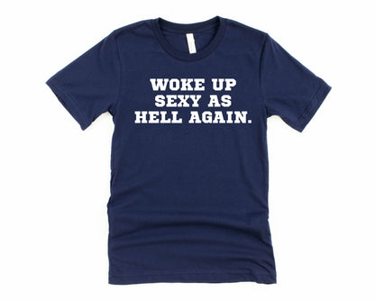 Wholesale Woke Up Sexy Graphic Tee - Black