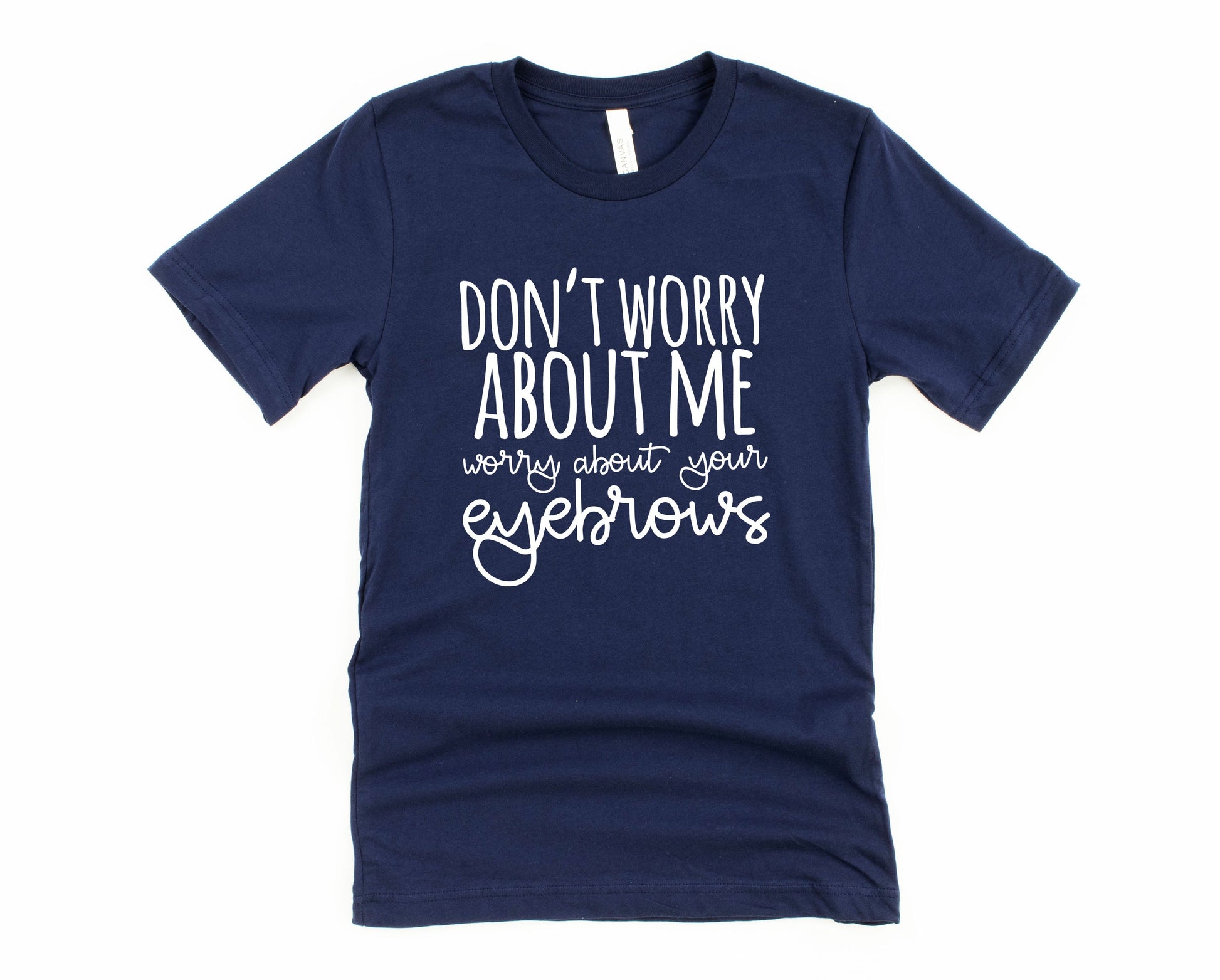 Wholesale Worry About your eyebrows Graphic Tee - Heather Brown