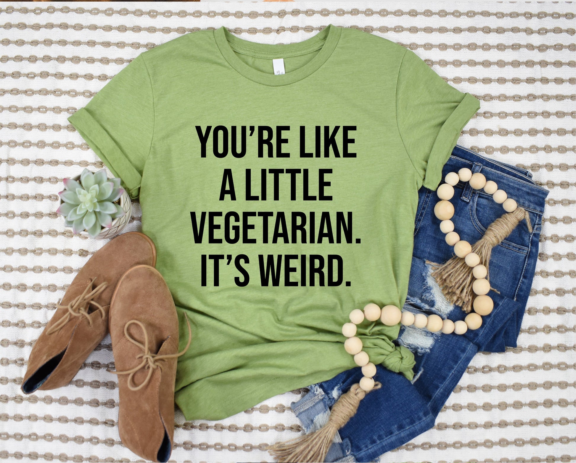 Wholesale You're Like a Little Vegetarian Graphic Tee - Black
