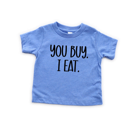 Wholesale You Buy I eat KIDS Graphic Tee - Pink
